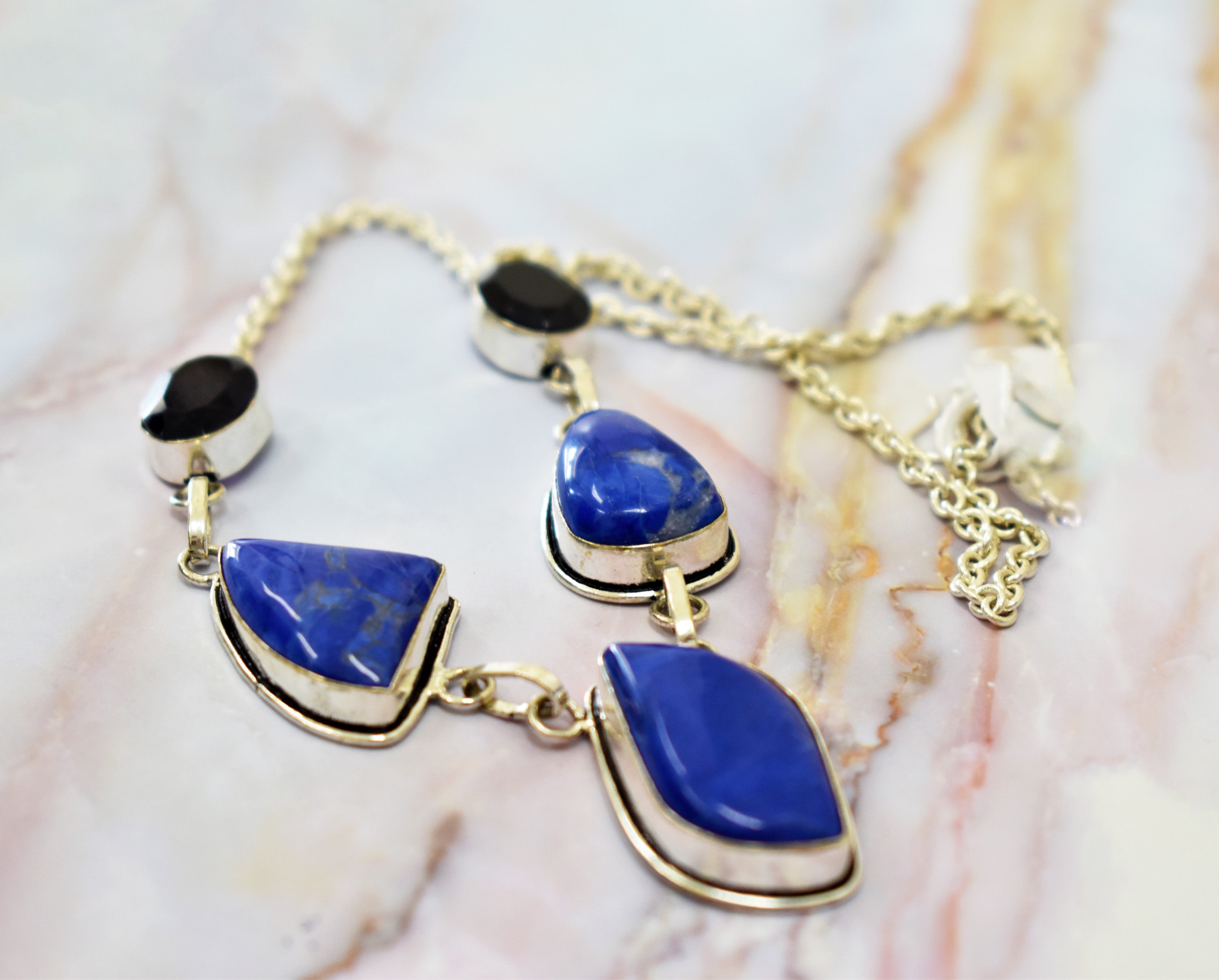 Amethyst and fashion Lapis Lazuli Necklace