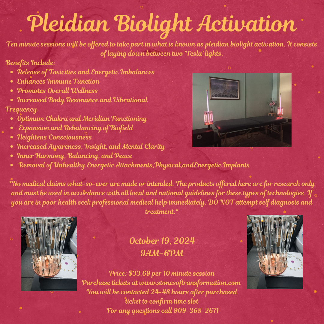 Pleidian Biolight Activation- 10/19/24