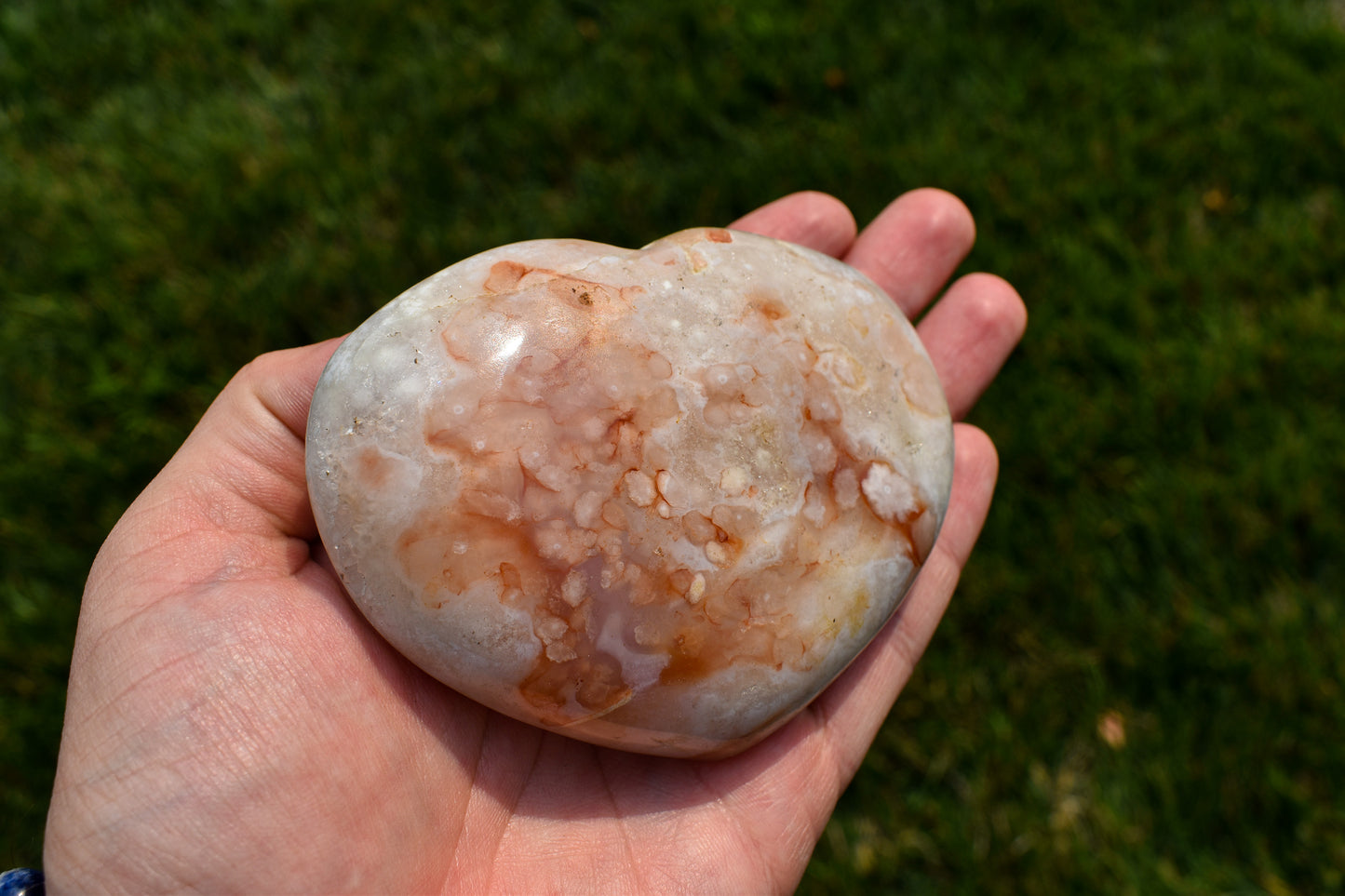 Flower Agate Heart