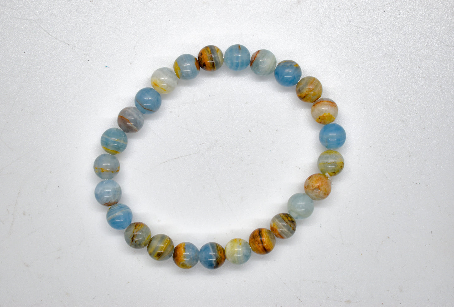 Lemurian Aquatine Calcite Bracelet