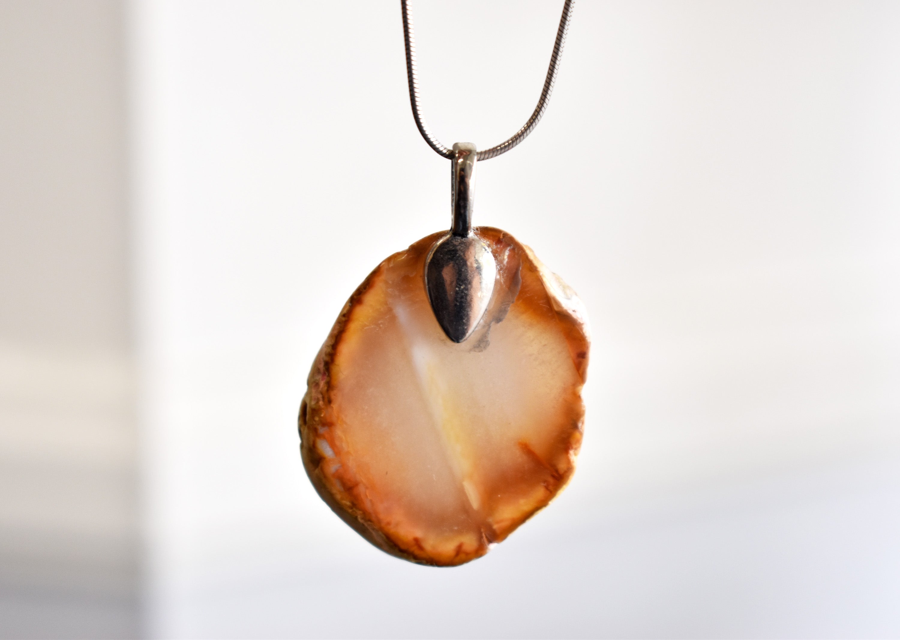 Petrified Wood Macrame Necklace / Rare Healing stones