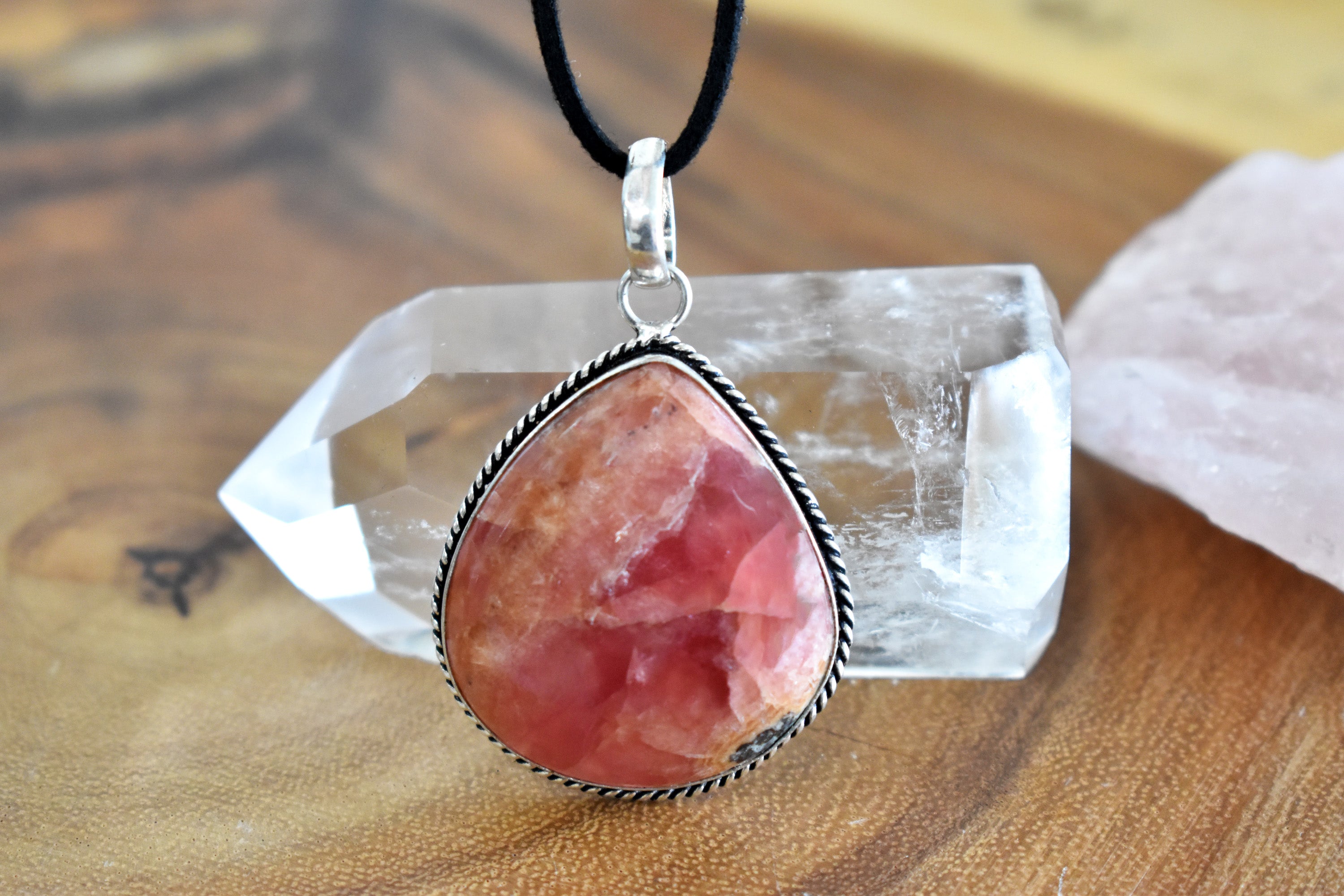 Rhodochrosite necklace on sale